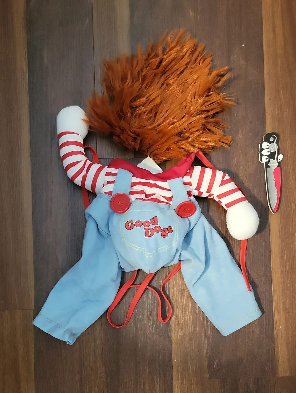 Chuckie costume for dog or cat